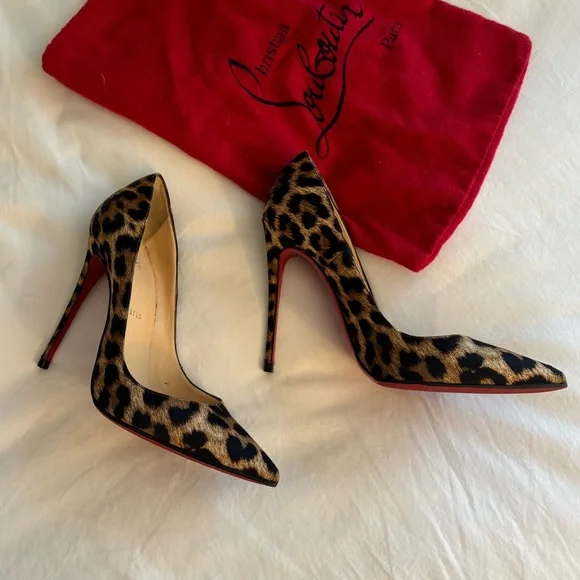 Christian Louboutin Leopard Print Heels - Picture 2 of 10